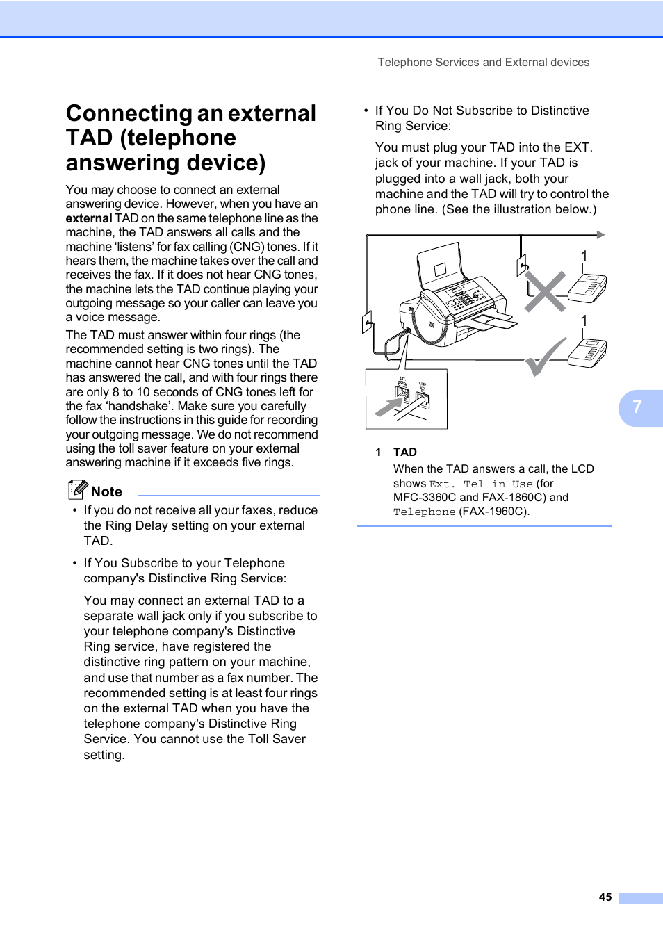 Brother FAX-1960C User Manual | Page 61 / 156