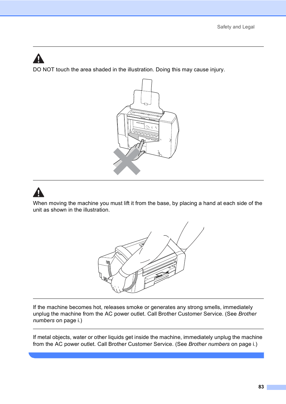 Safety and legal 83 | Brother FAX-1960C User Manual | Page 99 / 156