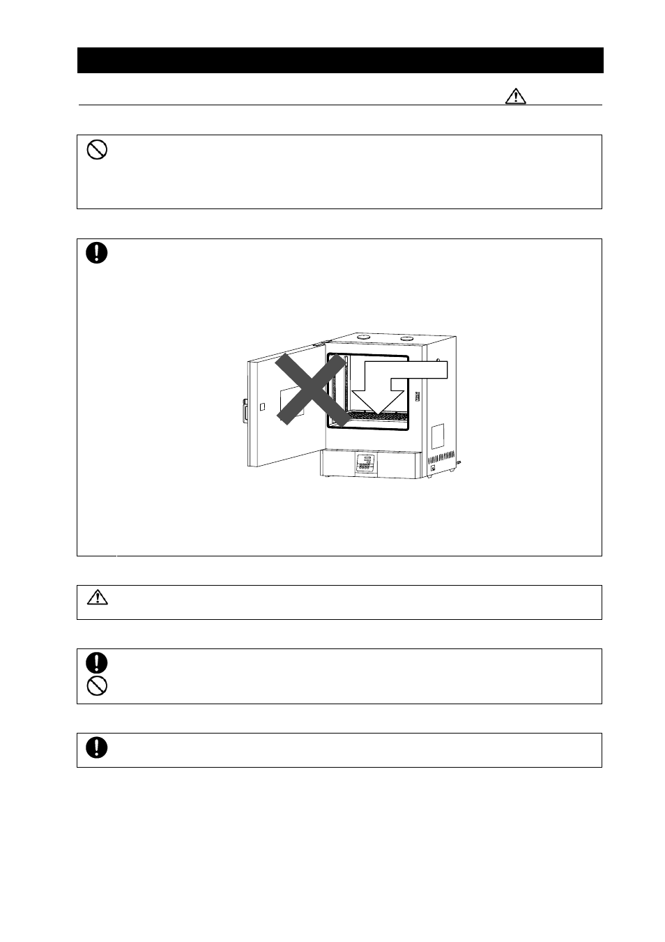 Cautions on handling, Caution, Do not place directly | Yamato Scientific DVS602 Constant Temperature Drying Oven User Manual | Page 36 / 47