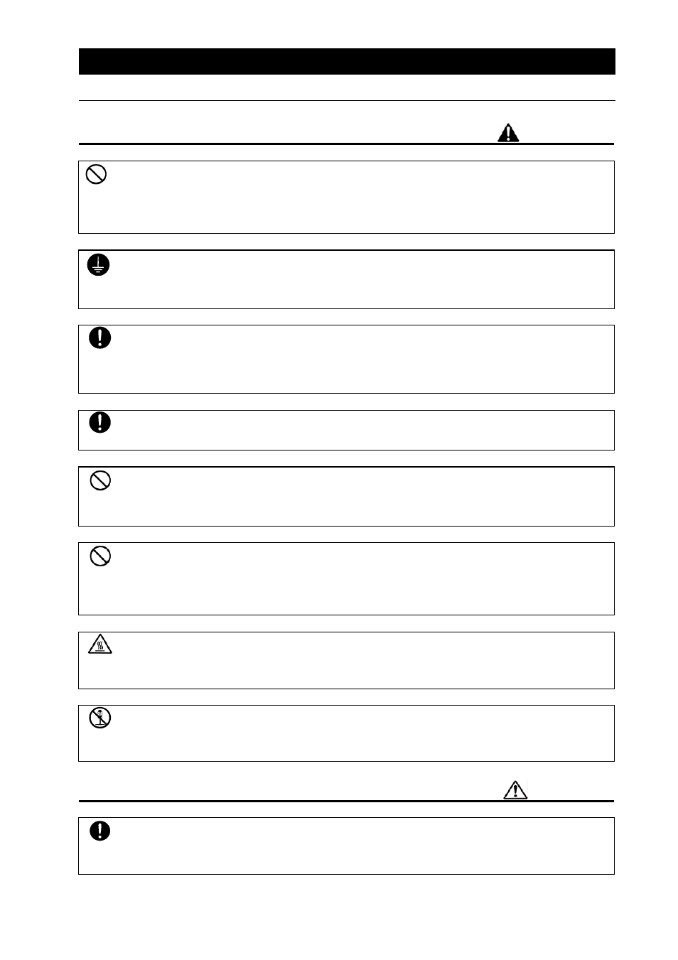 Safety precautions, Warning, Caution | Yamato Scientific DVS602 Constant Temperature Drying Oven User Manual | Page 5 / 47