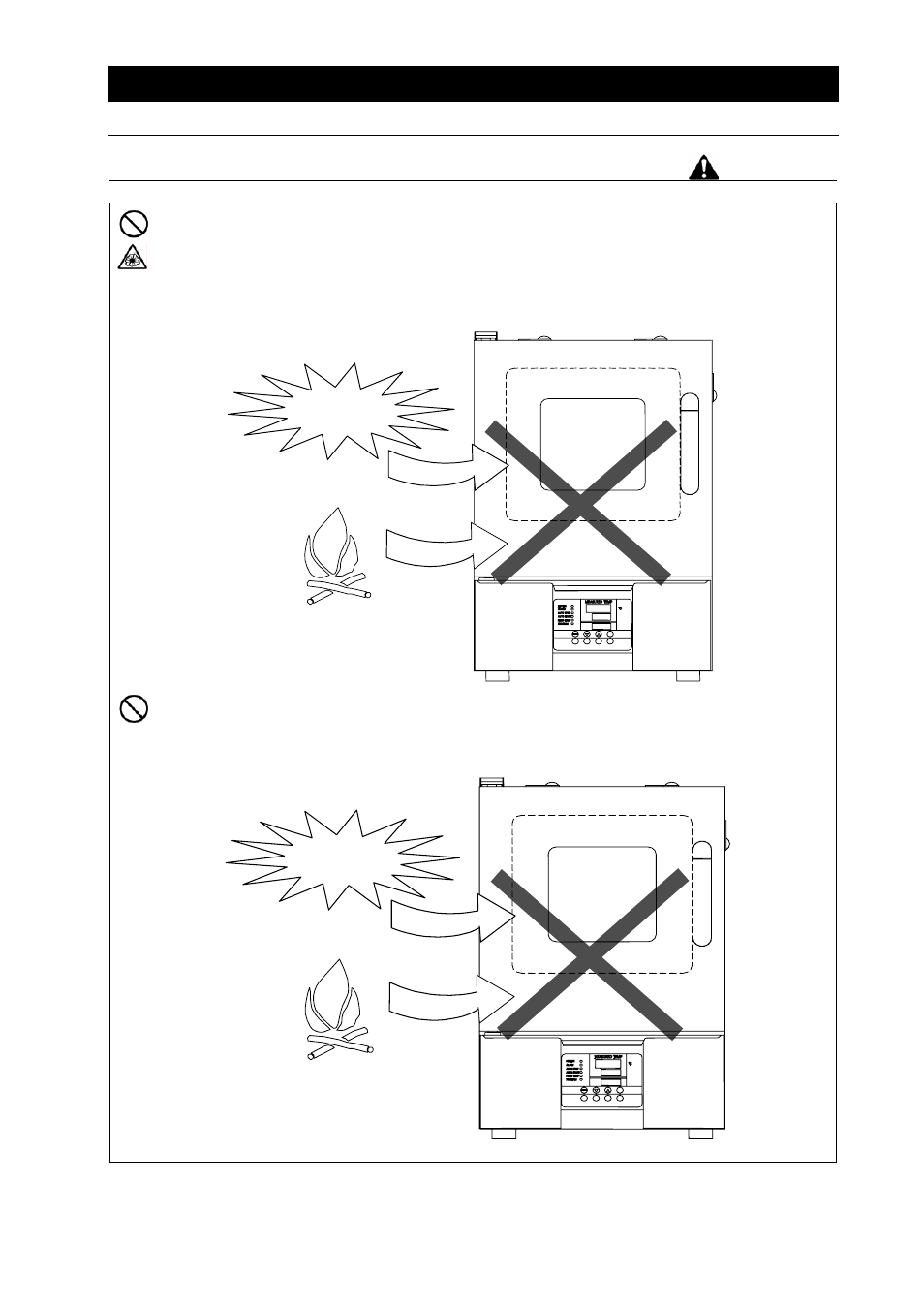 Before operating the unit, Warning | Yamato Scientific DVS602 Constant Temperature Drying Oven User Manual | Page 7 / 47