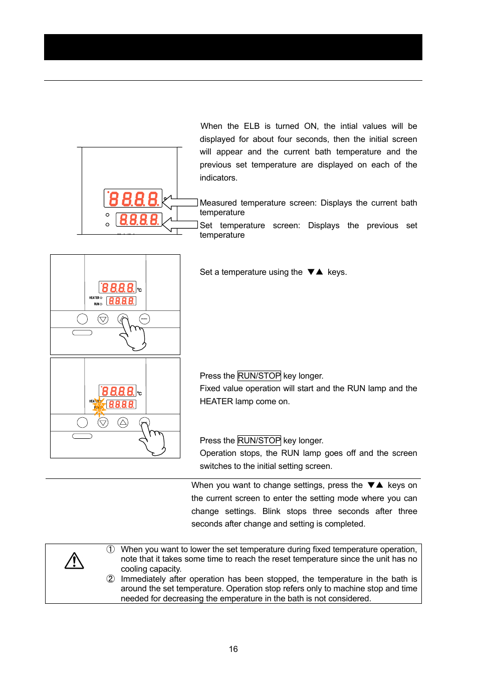 Operating procedures, Caution, Operating procedures (fixed temperature operation) | How to start fixed temperature operation | Yamato Scientific DX602 Constant Temperature Drying Oven User Manual | Page 18 / 40