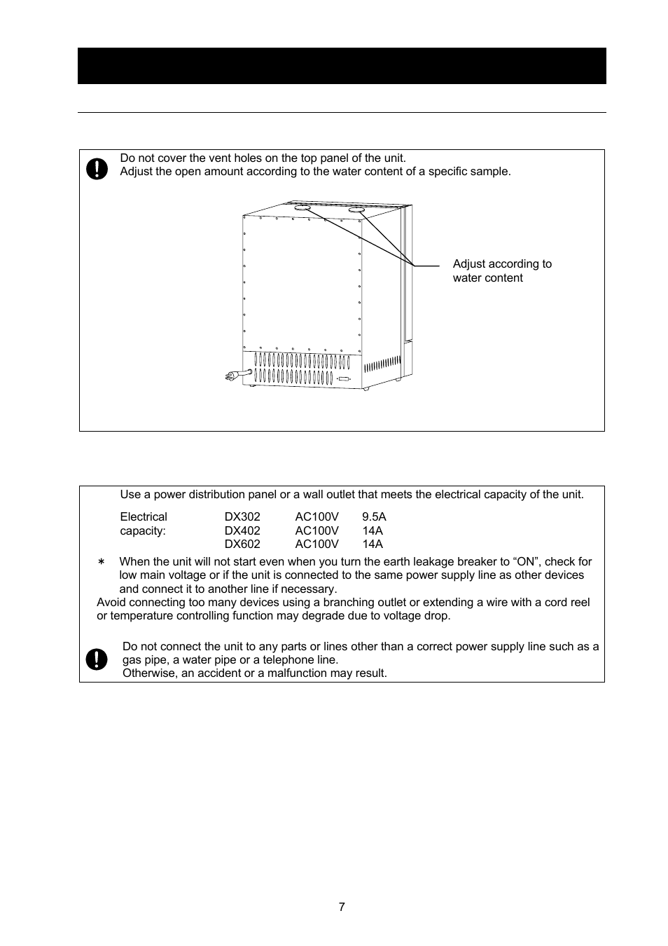 Before operating the unit | Yamato Scientific DX602 Constant Temperature Drying Oven User Manual | Page 9 / 40