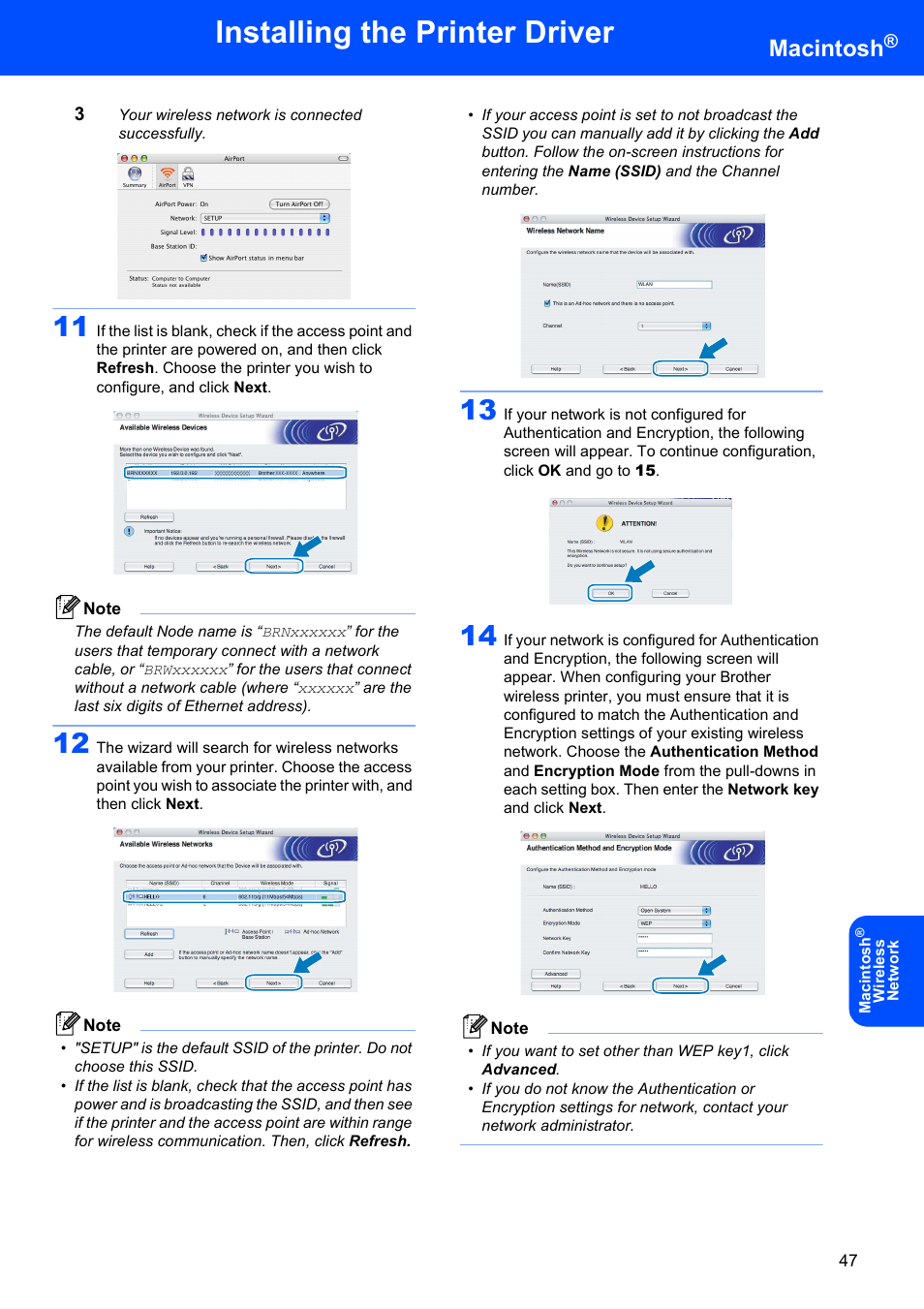 Installing the printer driver, Macintosh | Brother HL-4070CDW User Manual | Page 49 / 58