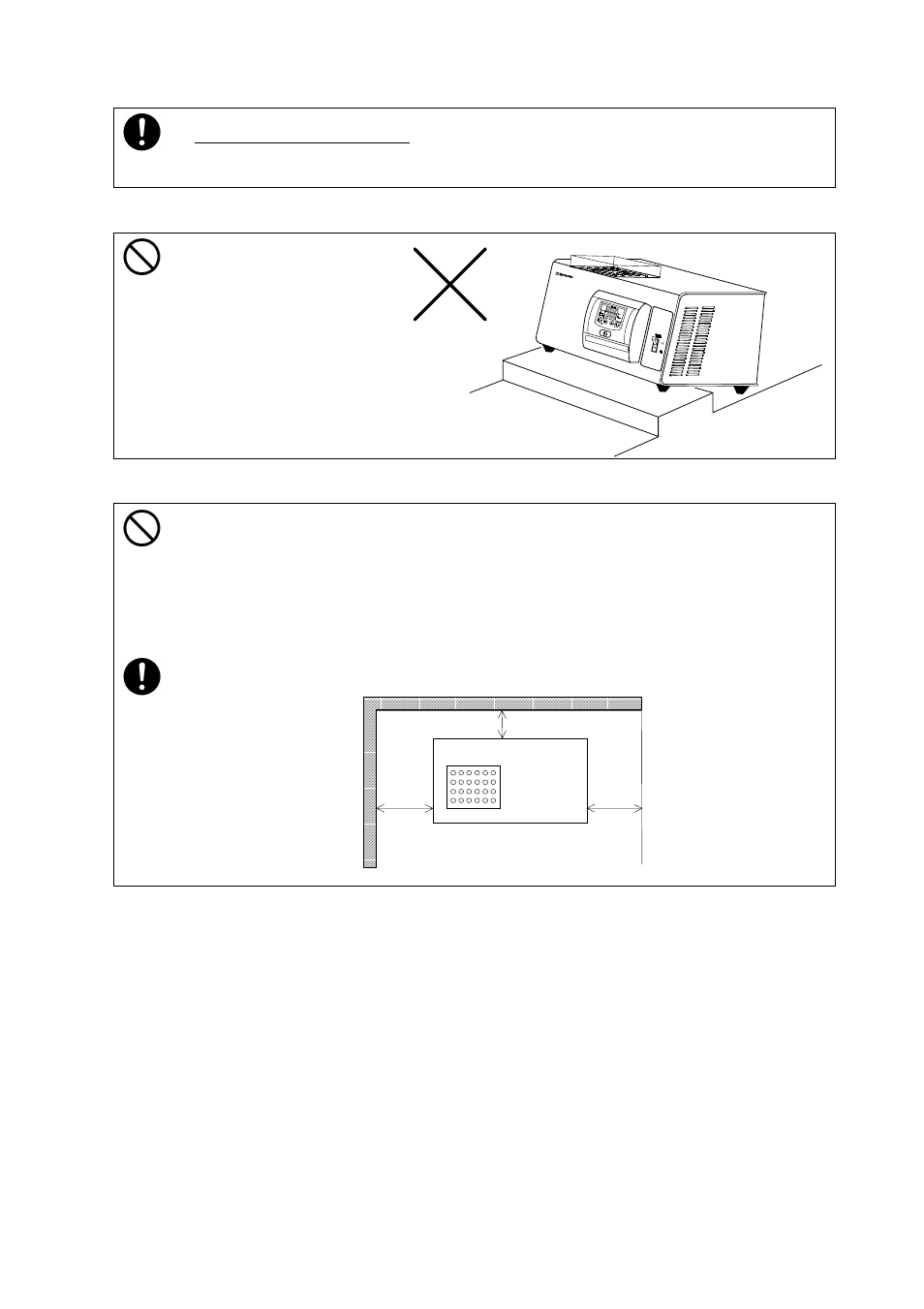 Install on a level area, Choose a proper place for installation | Yamato Scientific HC200 Cool Block User Manual | Page 8 / 58