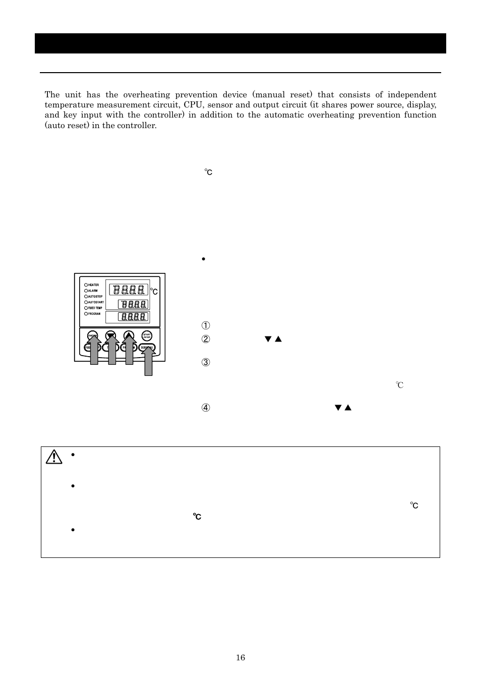 Operation method, Setting of overheating prevention device | Yamato Scientific IJ300W Low Temperature Incubator User Manual | Page 20 / 50
