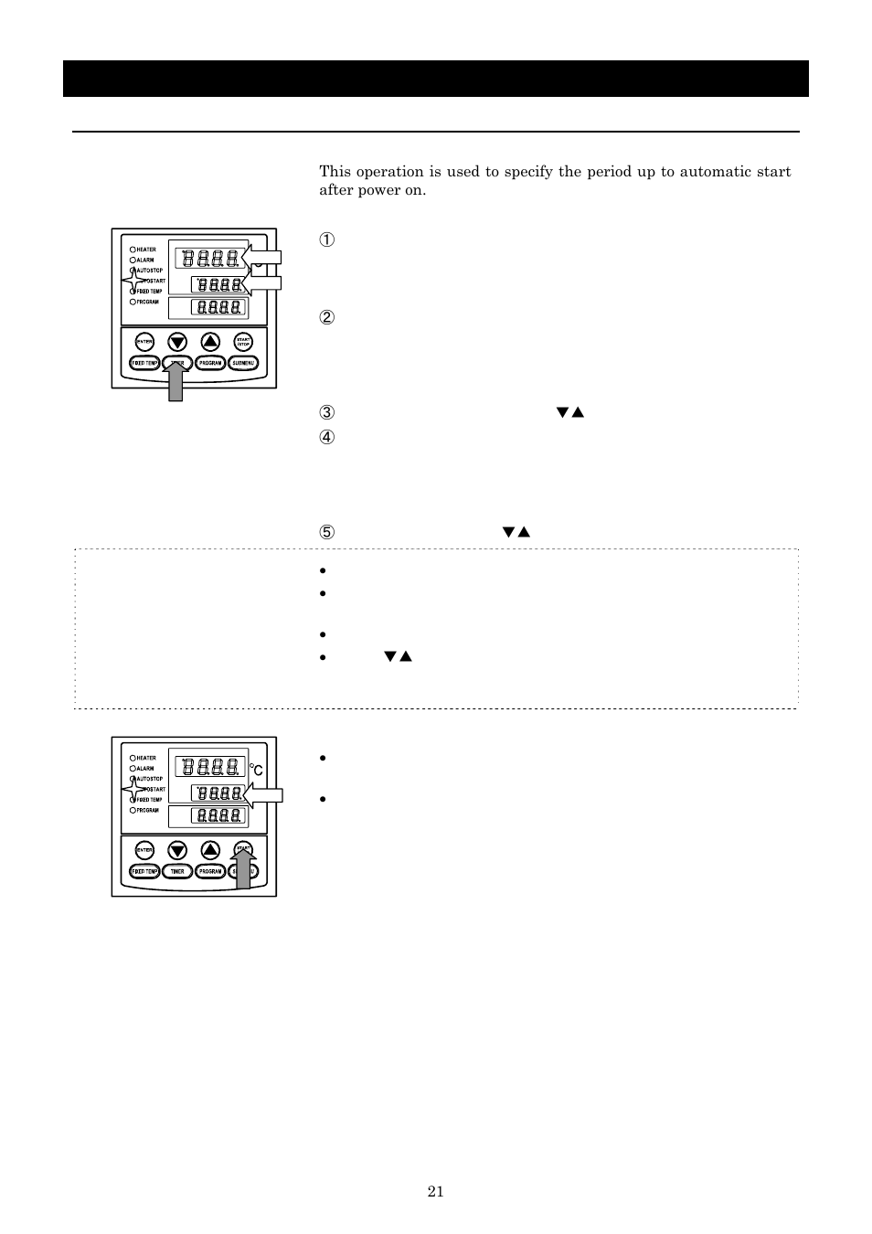 Operation method, Auto start operation | Yamato Scientific IJ300W Low Temperature Incubator User Manual | Page 25 / 50