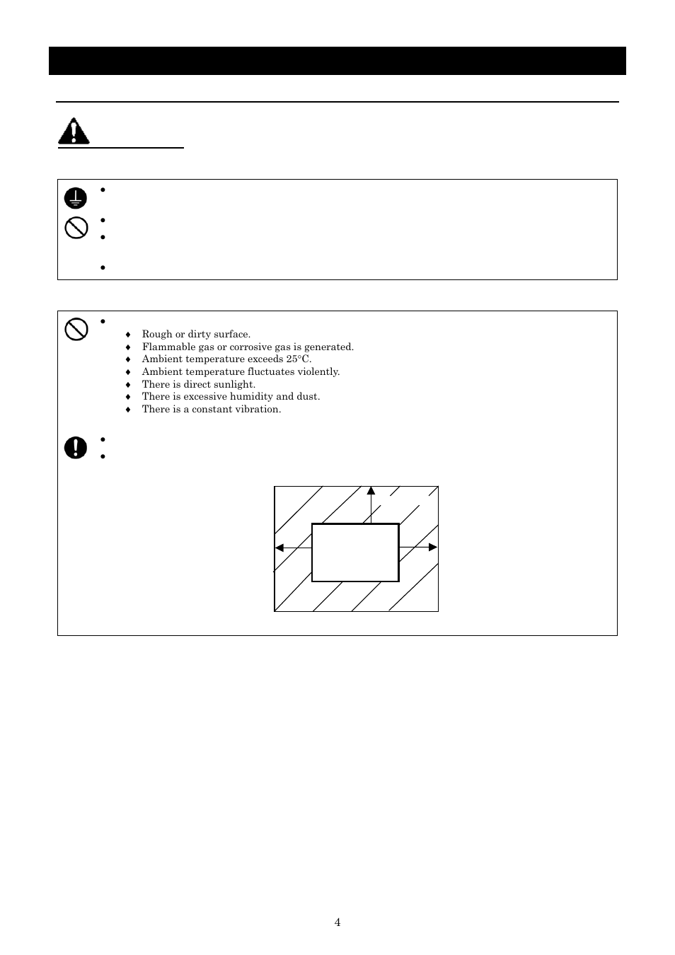 Before using this unit, Warning, Requirements for installation | Yamato Scientific IJ300W Low Temperature Incubator User Manual | Page 8 / 50