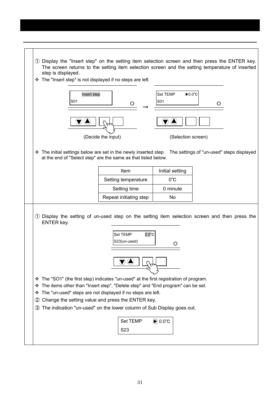 Operation method, Input program | Yamato Scientific IN803 Low Temperature Incubators User Manual | Page 35 / 68