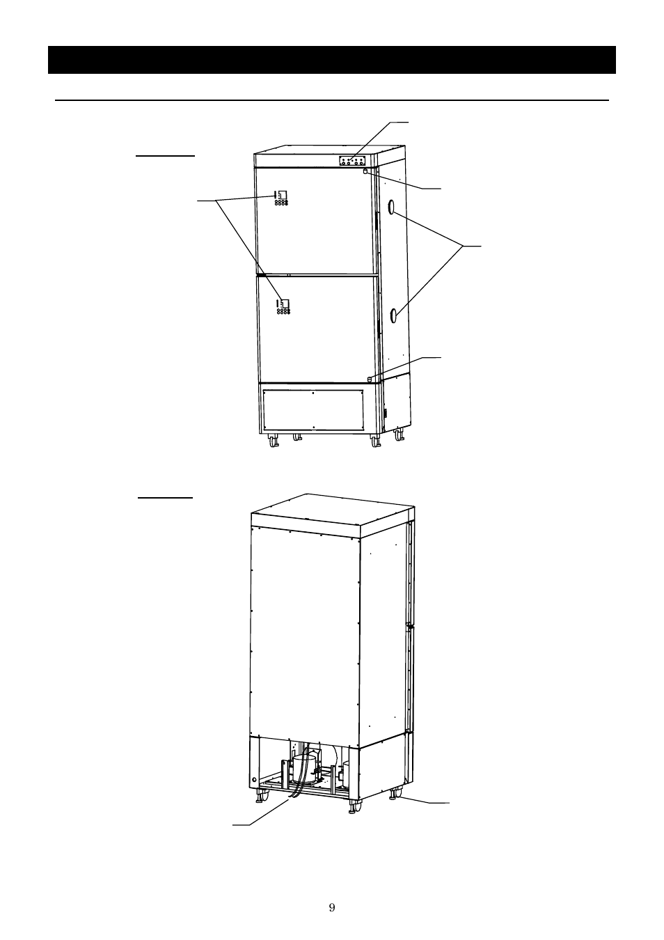 Description and function of each part, Main unit | Yamato Scientific IQ821 Low Temperature Incubators User Manual | Page 13 / 47