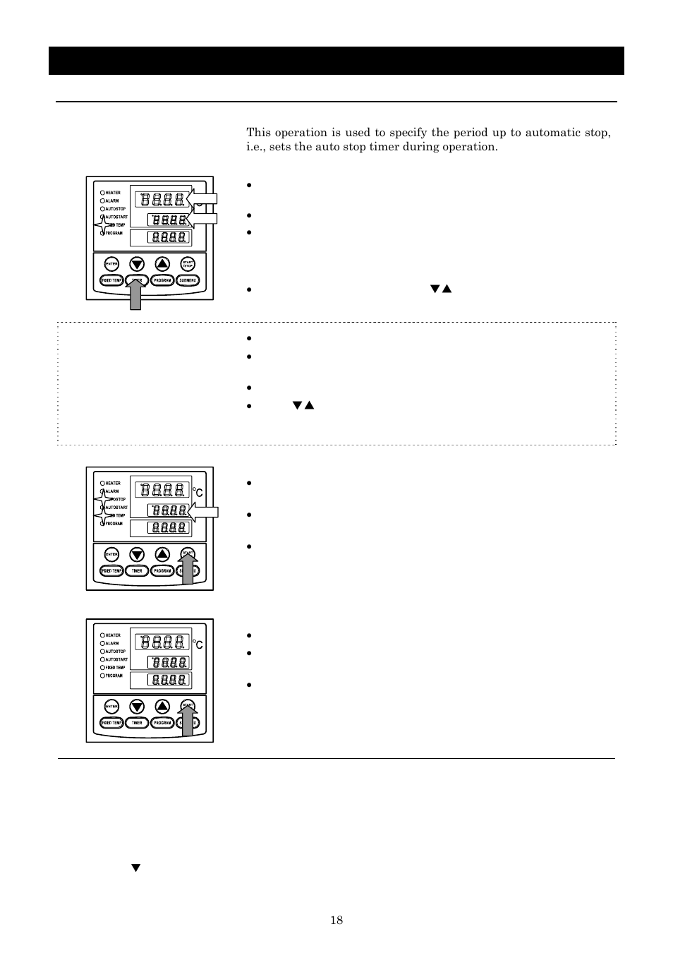 Operation method, Quick auto stop operation | Yamato Scientific IQ821 Low Temperature Incubators User Manual | Page 22 / 47