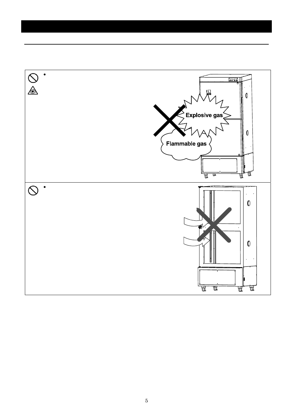 Before using this unit, Requirements for installation | Yamato Scientific IQ821 Low Temperature Incubators User Manual | Page 9 / 47