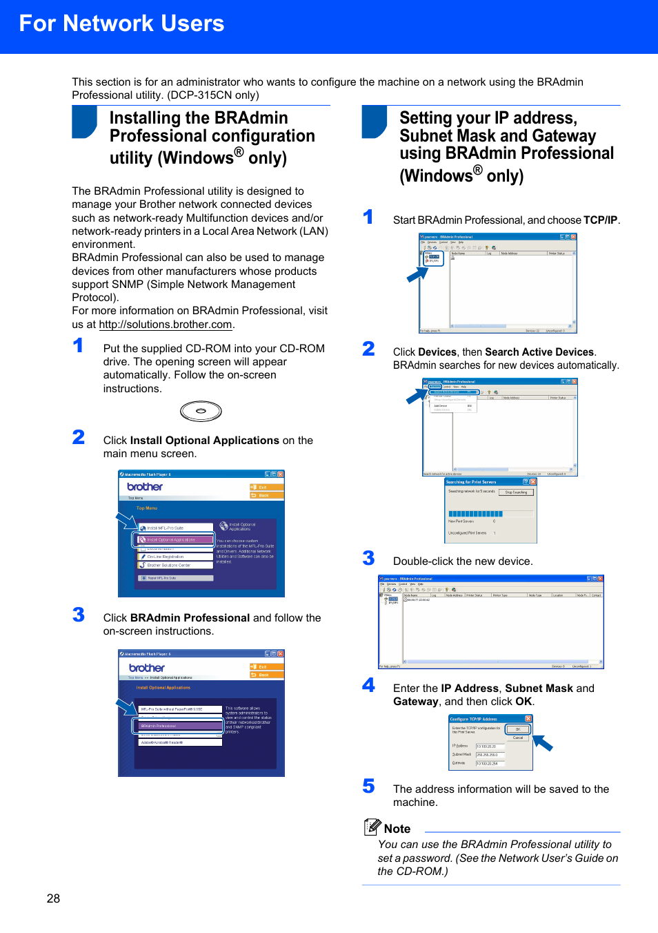 For network users, Only) | Brother DCP-117C User Manual | Page 30 / 33