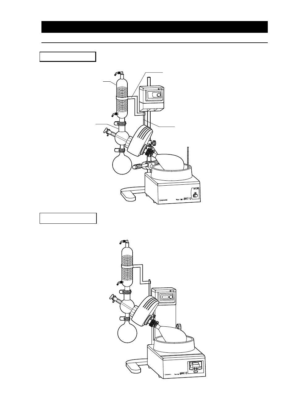 Identification of parts, With condenser b | Yamato Scientific RE510 Evaporators, Rotary User Manual | Page 9 / 28