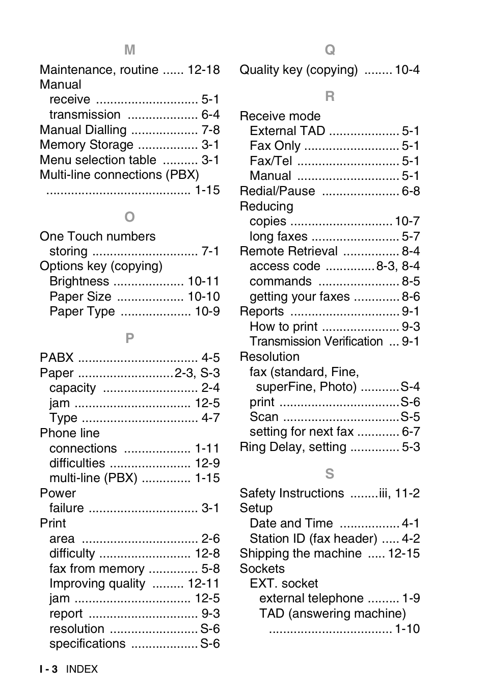 Brother FAX-1820C User Manual | Page 170 / 174