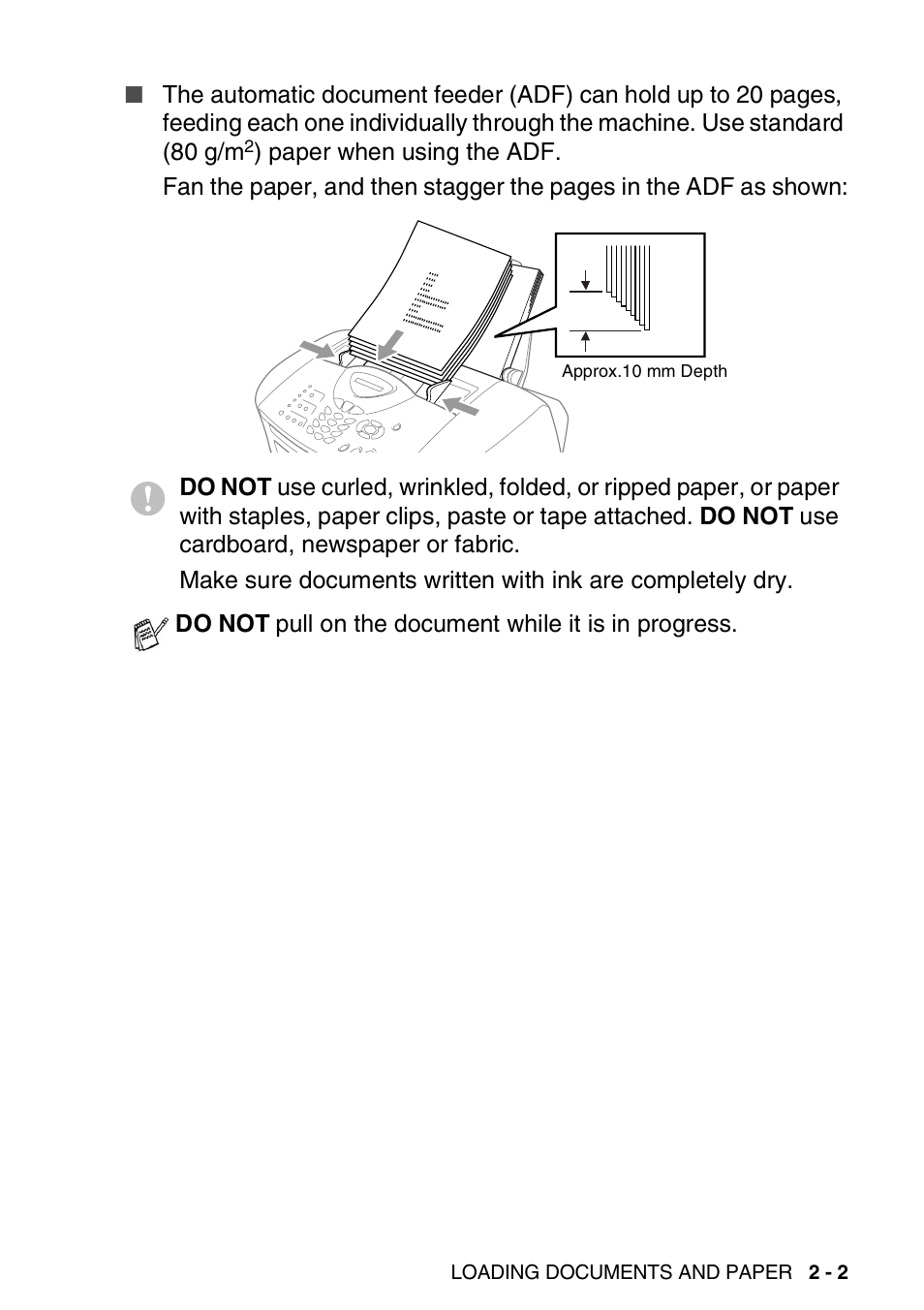 Brother FAX-1820C User Manual | Page 31 / 174