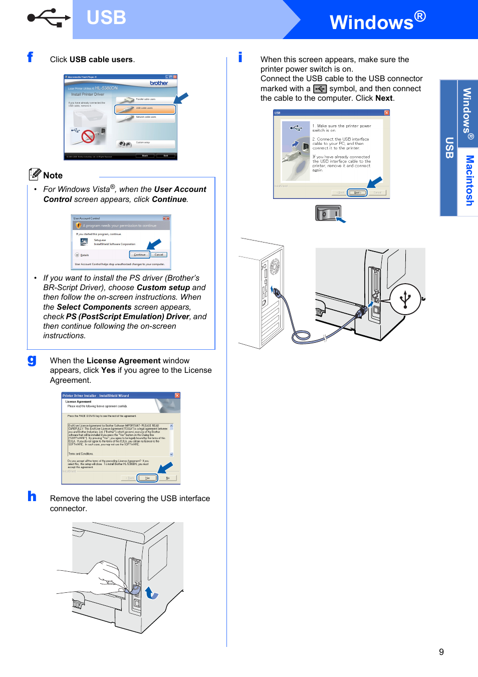 Windows | Brother HL-53 User Manual | Page 9 / 34