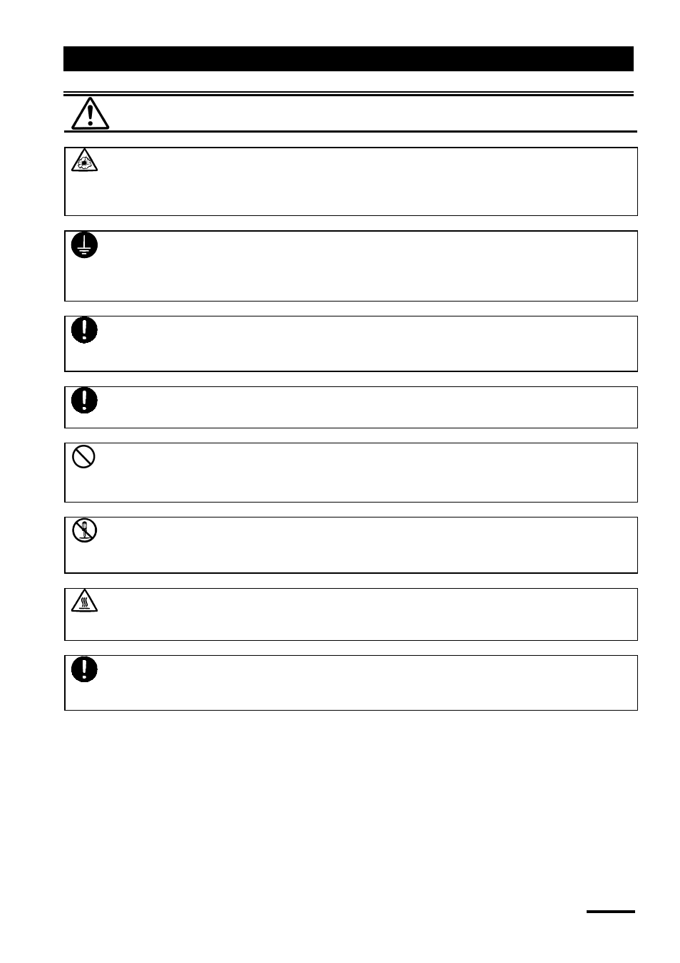 For safety use, Caution for safety warning | Yamato Scientific WG201 Water Purifiers User Manual | Page 5 / 40