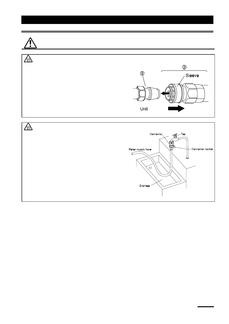 Safety precautions, Installation and preparation for use warning | Yamato Scientific WG221S Water Purifiers User Manual | Page 12 / 51