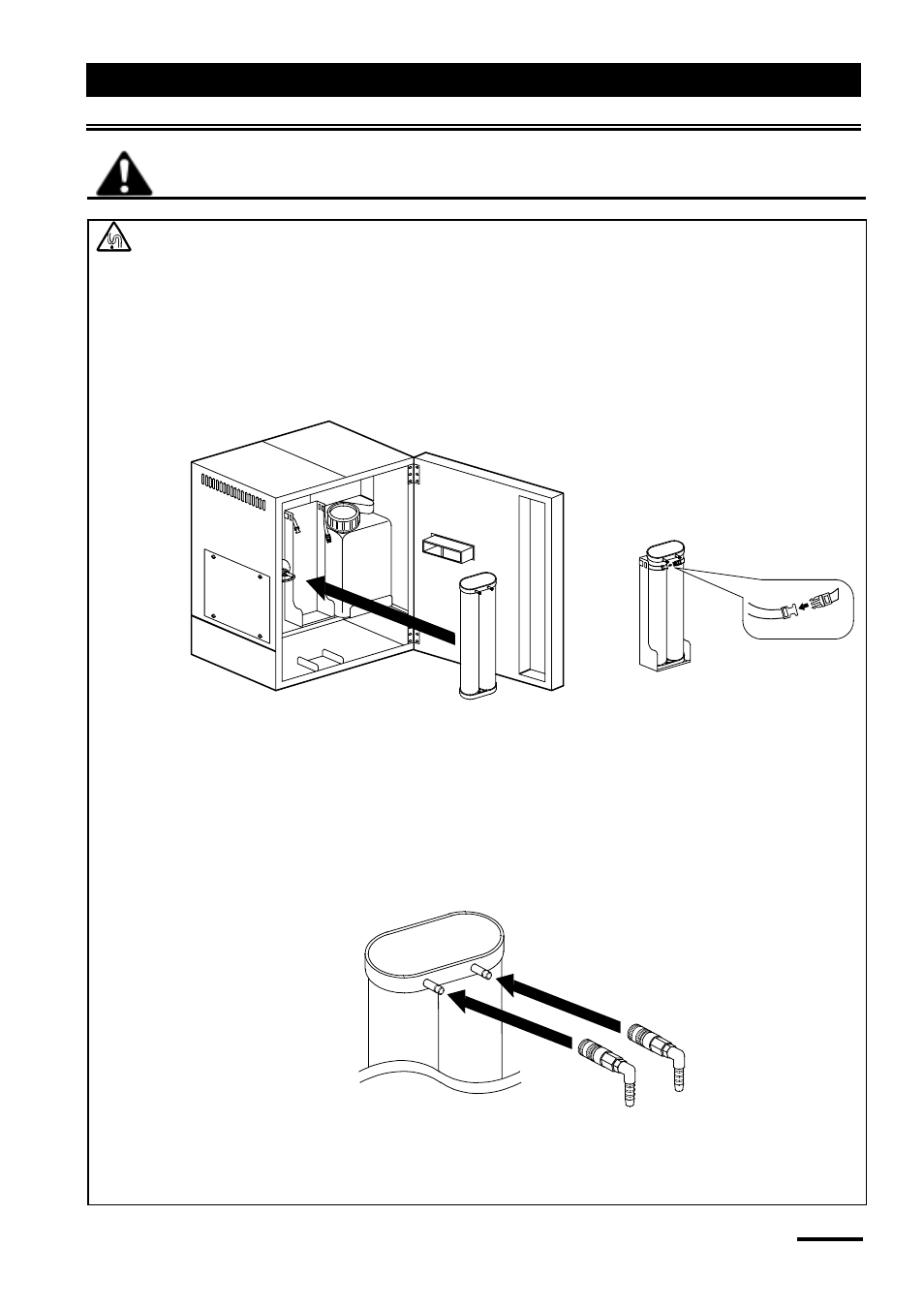 Safety precautions, Installation and preparation for use warning | Yamato Scientific WG221S Water Purifiers User Manual | Page 16 / 51