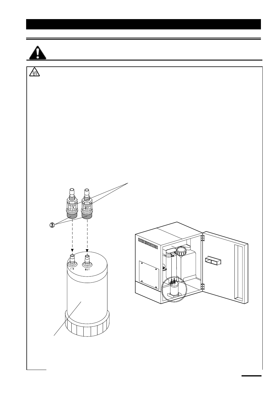 Safety precautions, Installation and preparation for use warning | Yamato Scientific WG221S Water Purifiers User Manual | Page 17 / 51