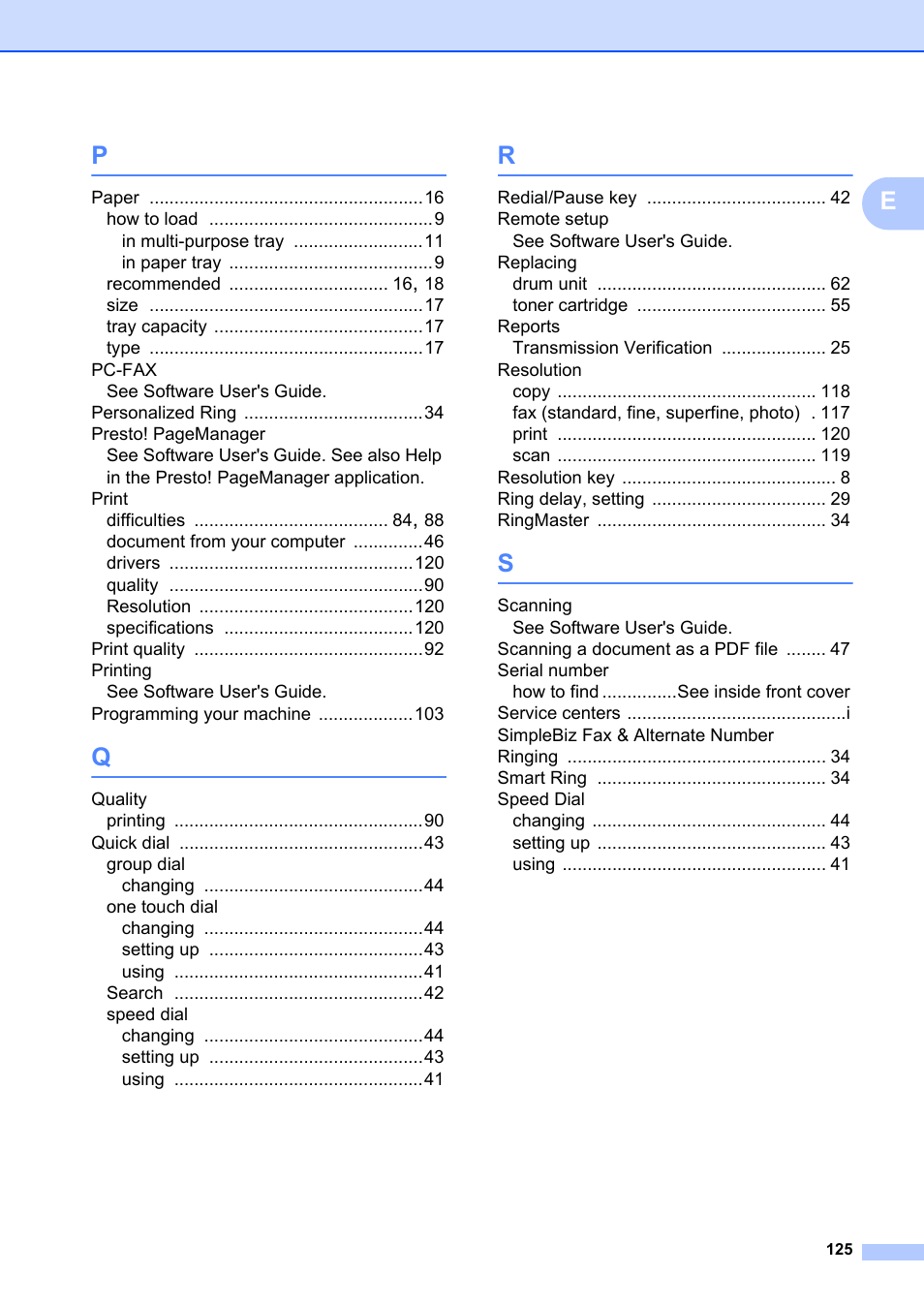 Brother FAX-2840 User Manual | Page 137 / 140