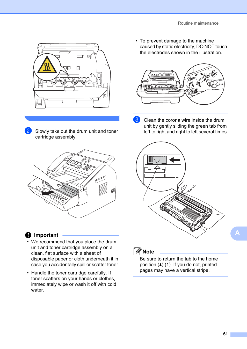 Important | Brother FAX-2840 User Manual | Page 73 / 140