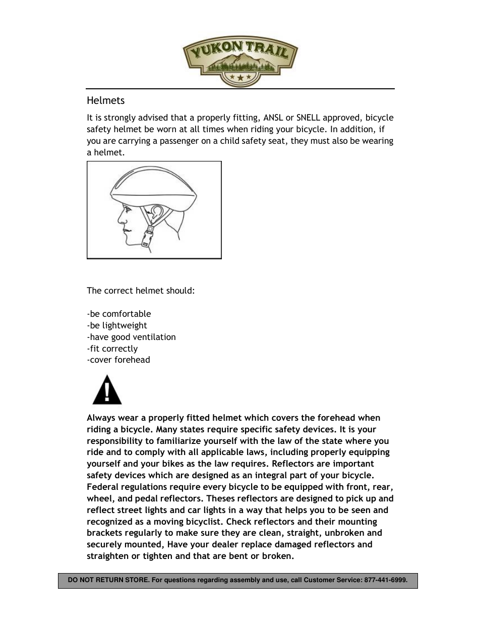 Helmets | Yukon Trail Dirt Hawk 20 Owners Manual User Manual | Page 8 / 33