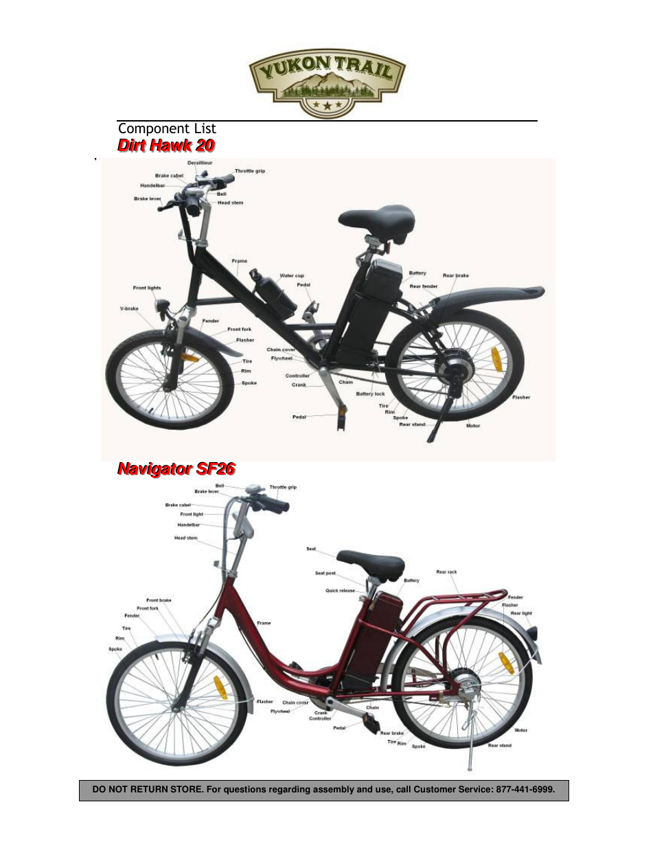 Yukon Trail Dirt Hawk 20 Owners Manual User Manual | Page 9 / 33