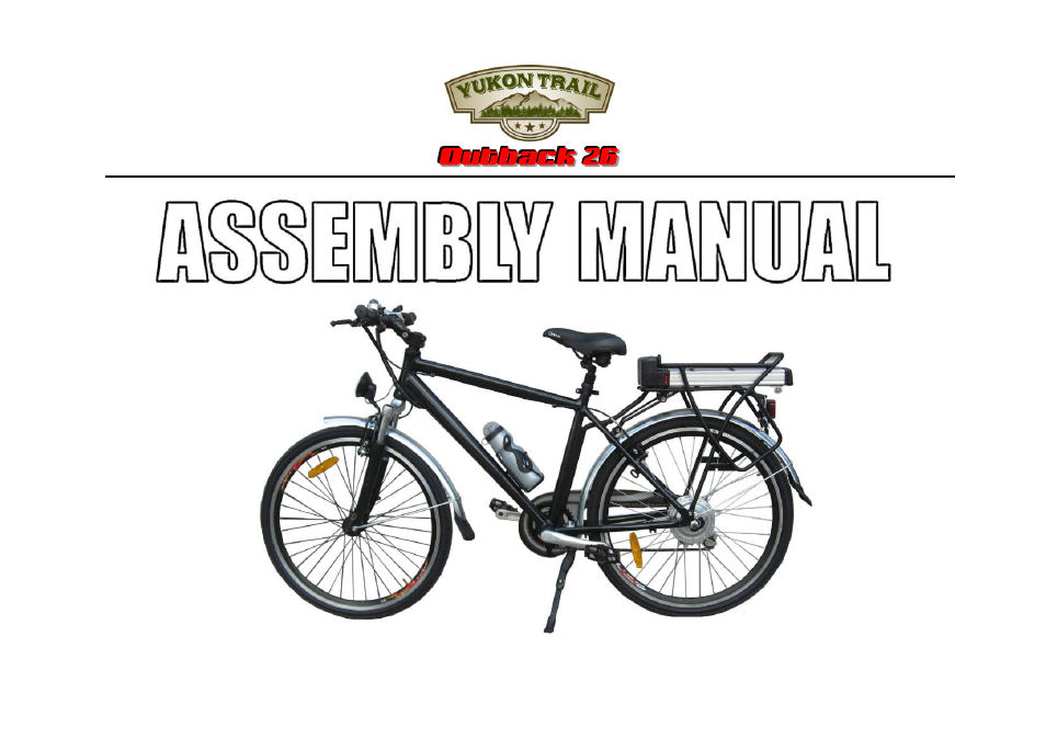 Yukon Trail Out Back 26 Assembly Manual User Manual | 9 pages