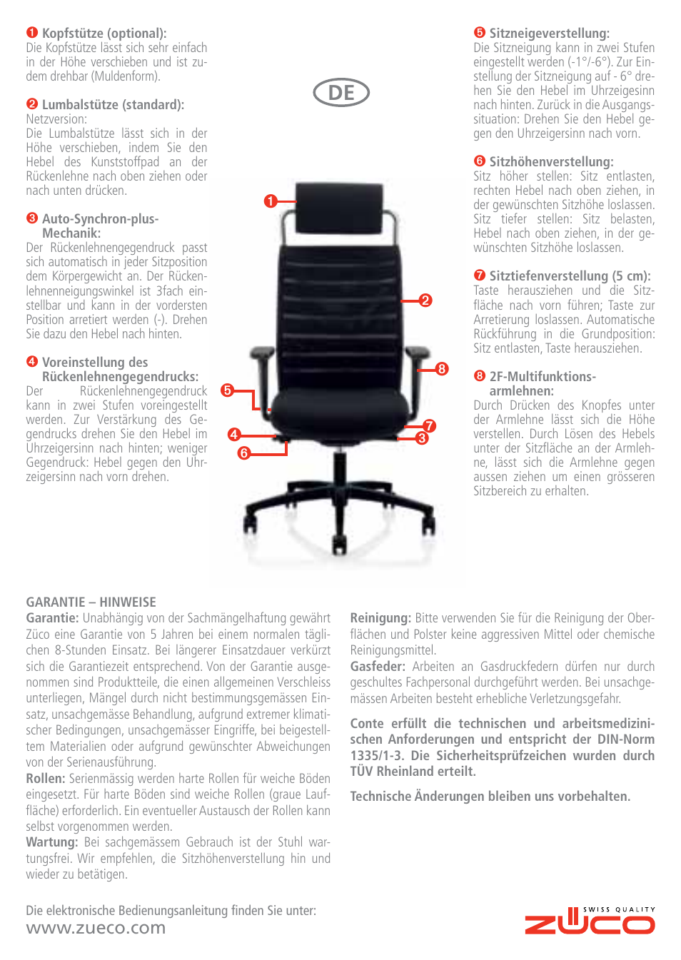 Zuco CONTE two User Manual | Page 2 / 8