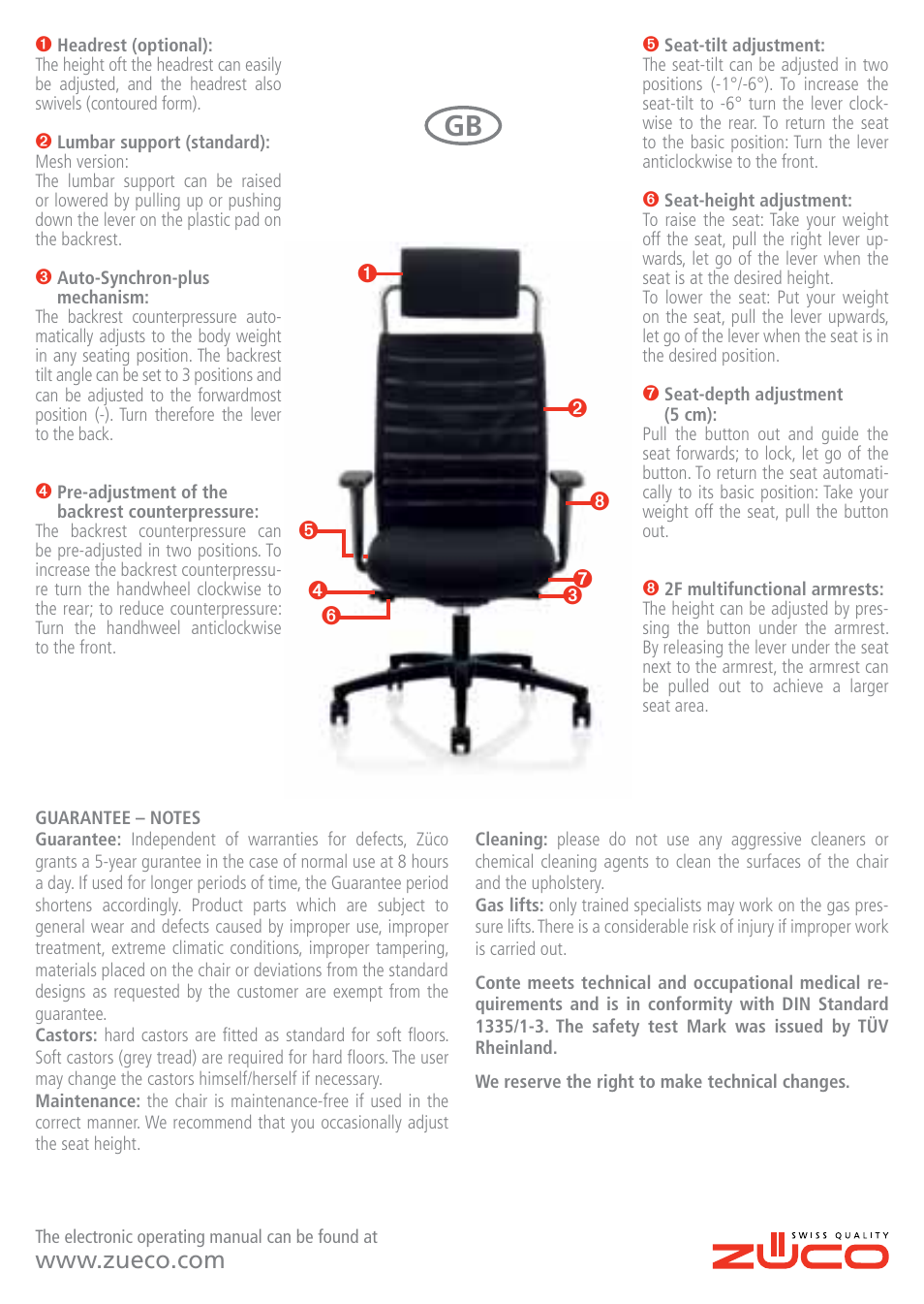 Zuco CONTE two User Manual | Page 5 / 8