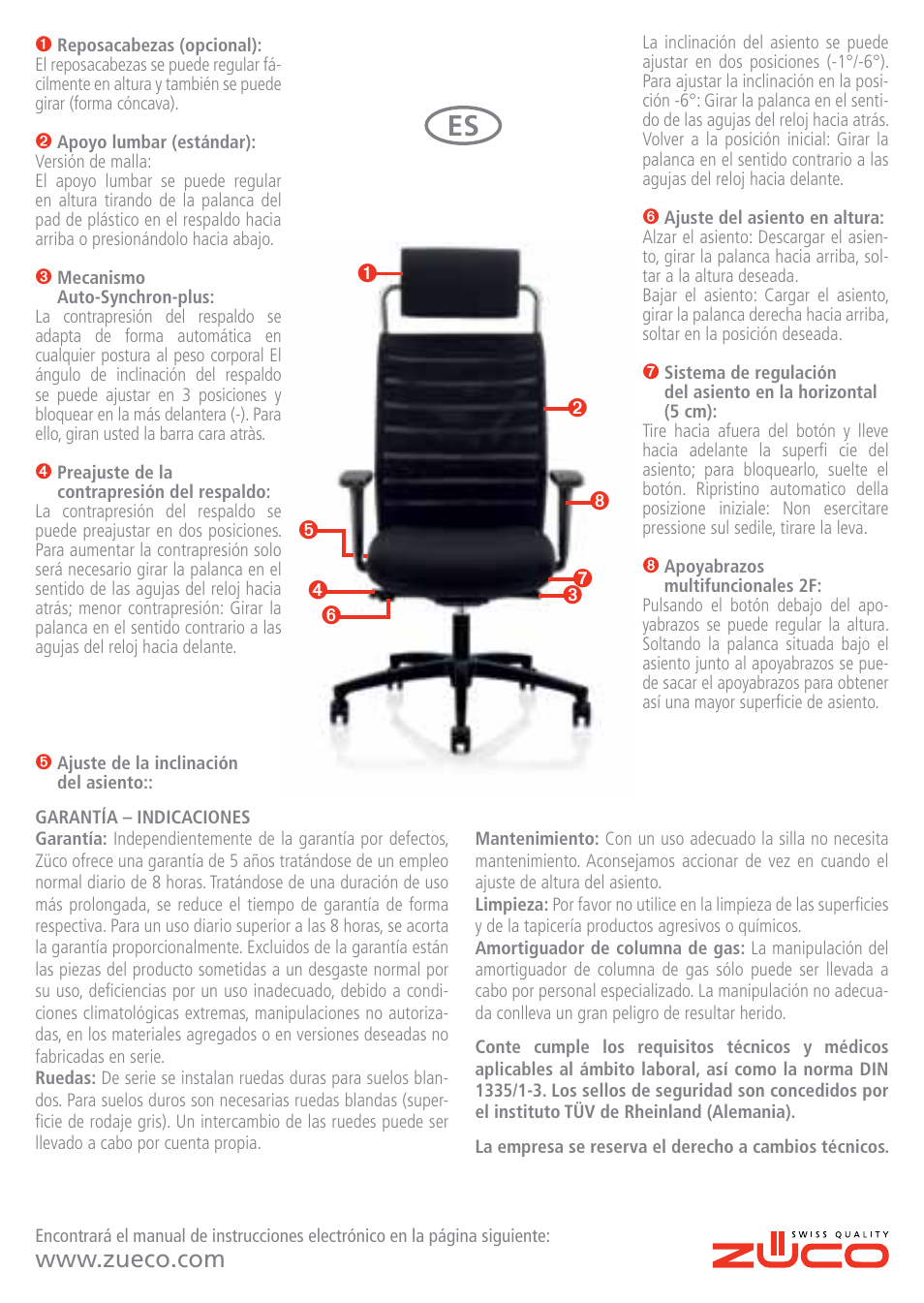 Zuco CONTE two User Manual | Page 8 / 8