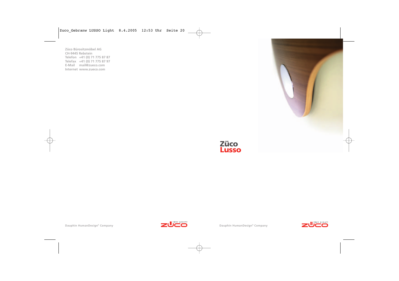 Zuco Lusso Tavola User Manual | 10 pages
