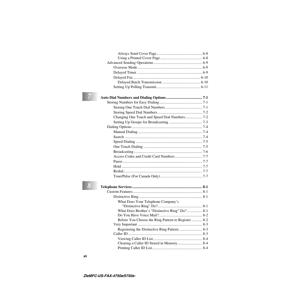 Brother FAX-4750e User Manual | Page 14 / 231
