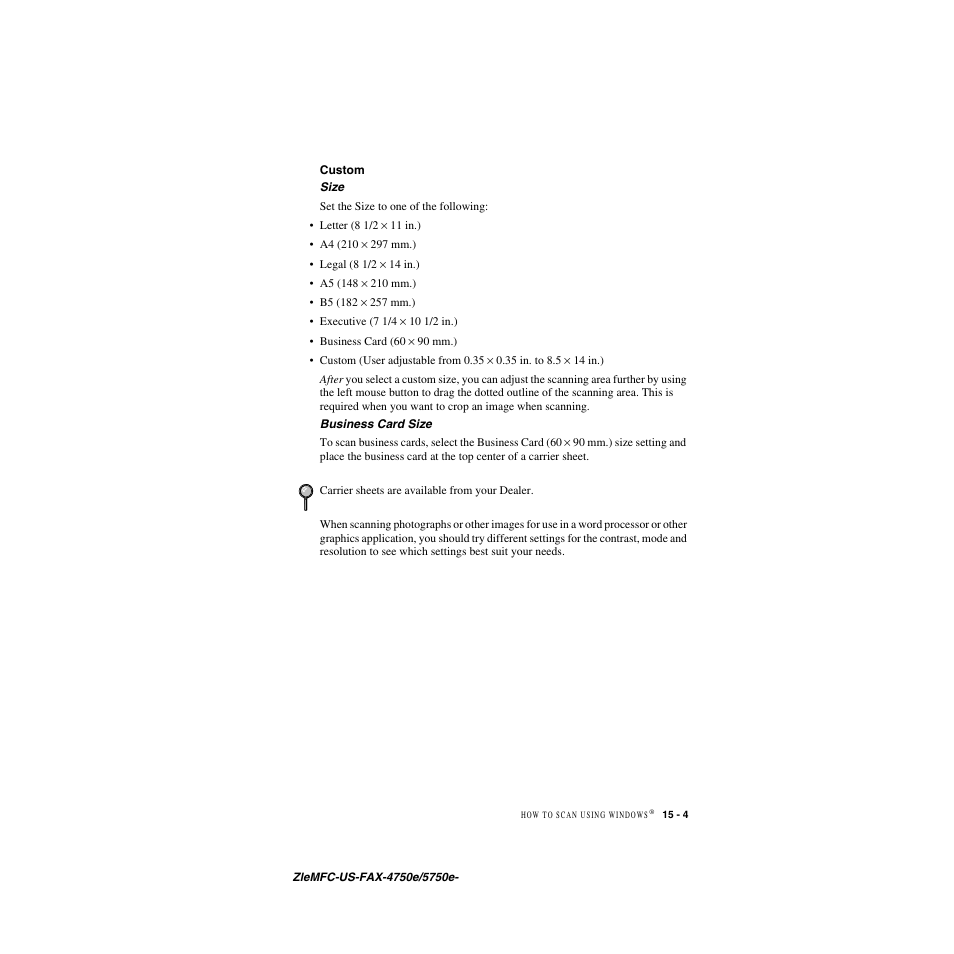 Custom, Custom -4 | Brother FAX-4750e User Manual | Page 142 / 231