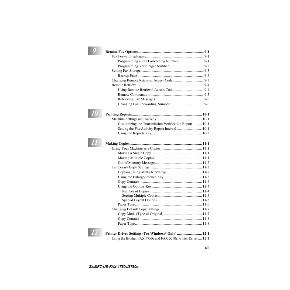 Brother FAX-4750e User Manual | Page 15 / 231