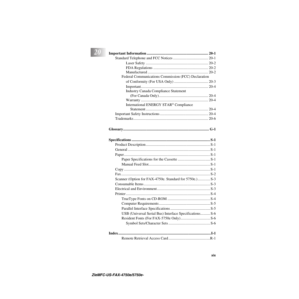 Brother FAX-4750e User Manual | Page 21 / 231