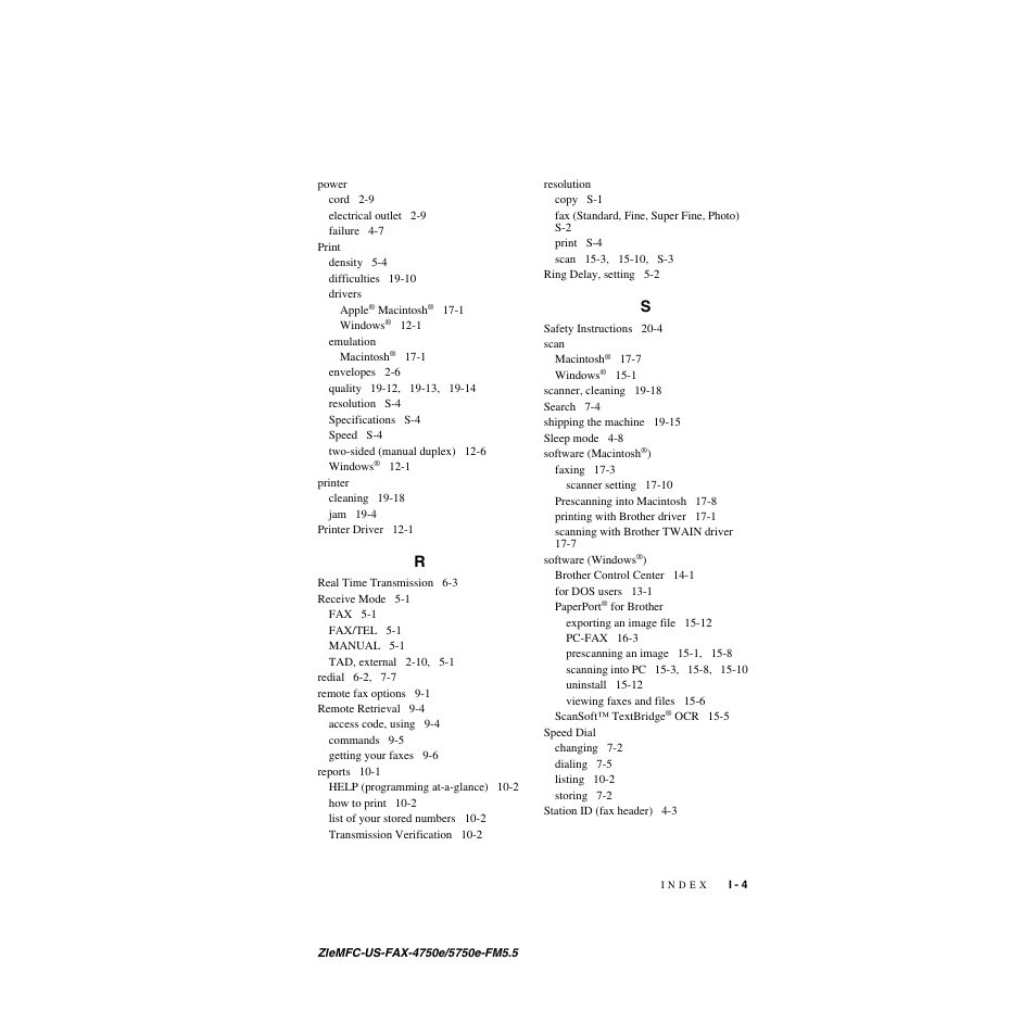 Brother FAX-4750e User Manual | Page 226 / 231