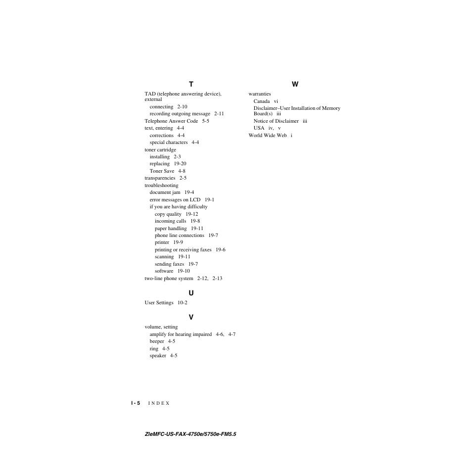 Brother FAX-4750e User Manual | Page 227 / 231