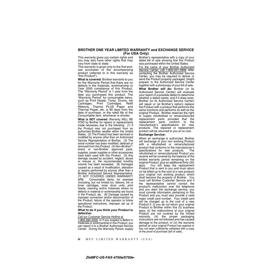 Brother FAX-4750e User Manual | Page 6 / 231