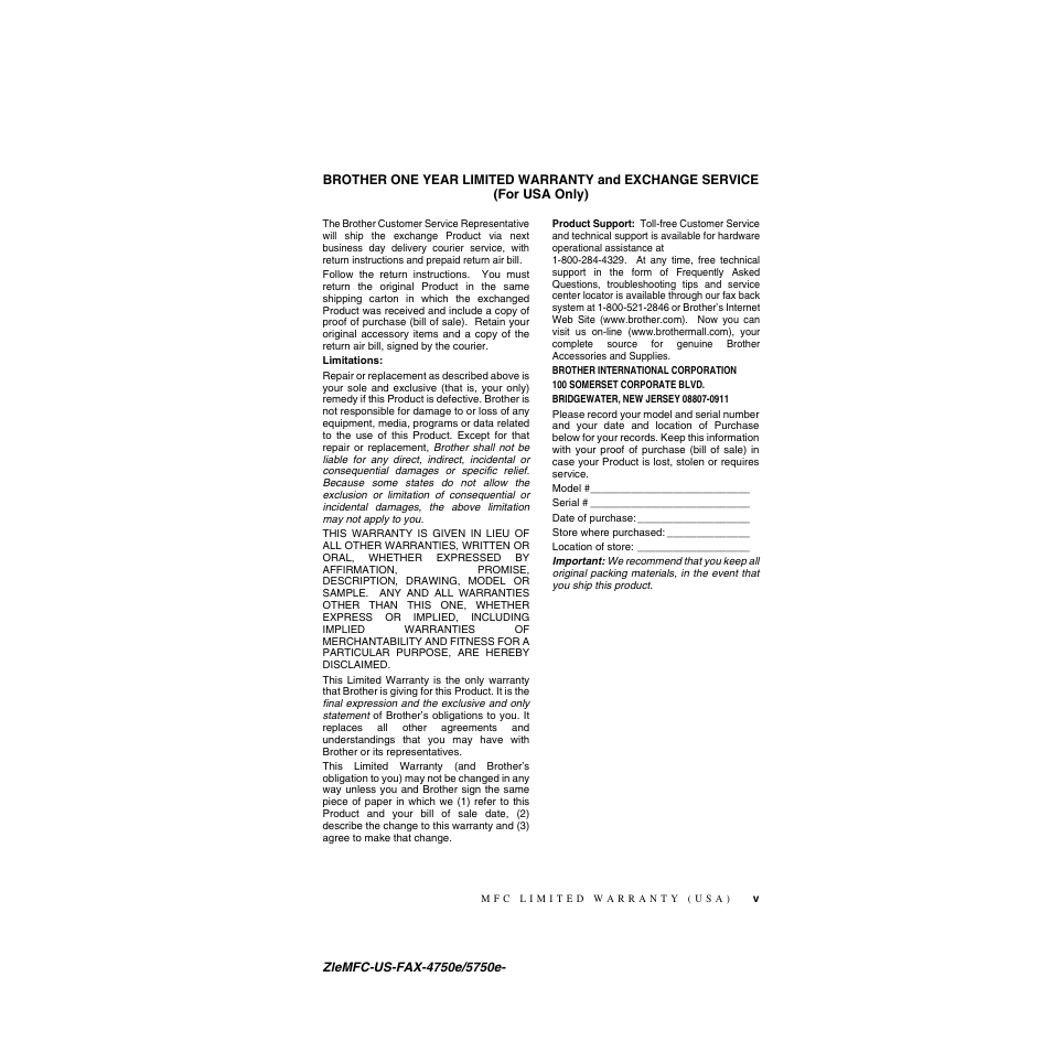 Brother FAX-4750e User Manual | Page 7 / 231