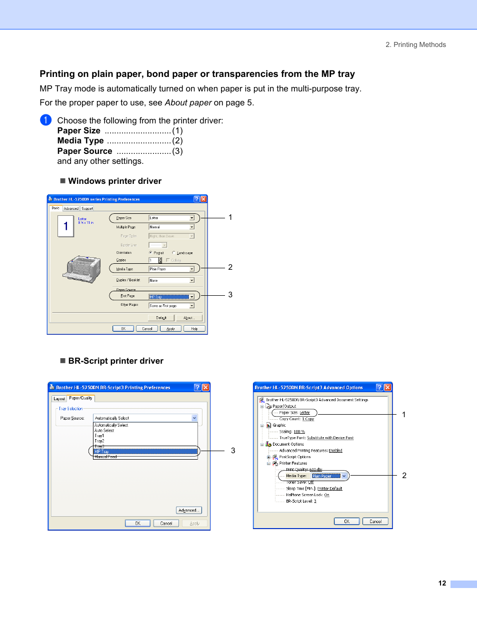 Brother HL-5250DN Series User Manual | Page 20 / 138