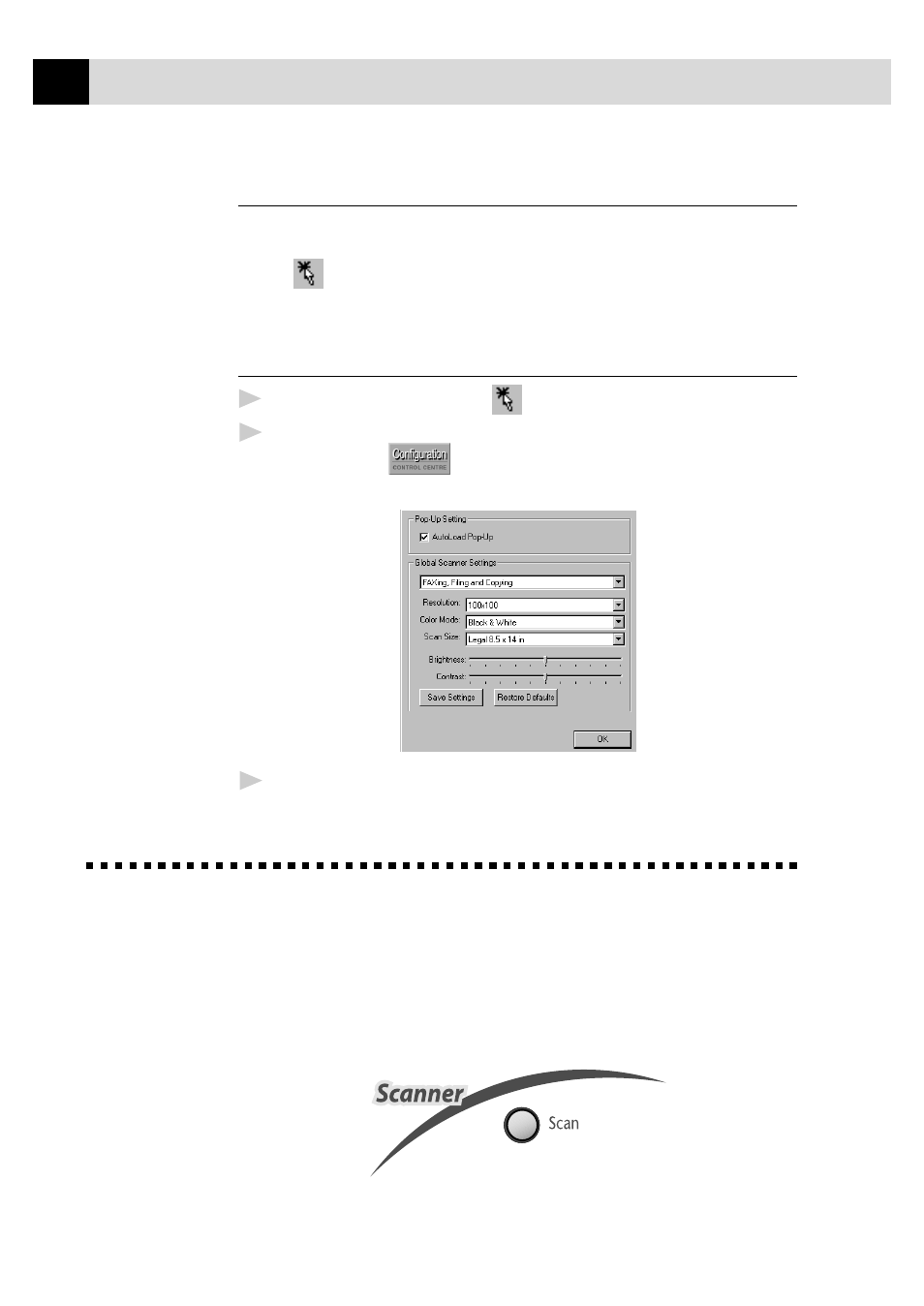 Using the scan key, Autoload the brother control centre, How to turn off autoload | Brother 8060P MFC-9060 User Manual | Page 122 / 186