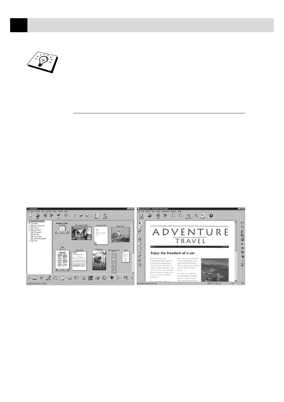Viewing items in scansoft™ paperport, For brother | Brother 8060P MFC-9060 User Manual | Page 136 / 186