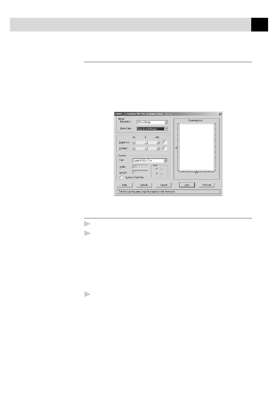 Accessing the scanner, Scanning a document into your pc | Brother 8060P MFC-9060 User Manual | Page 139 / 186