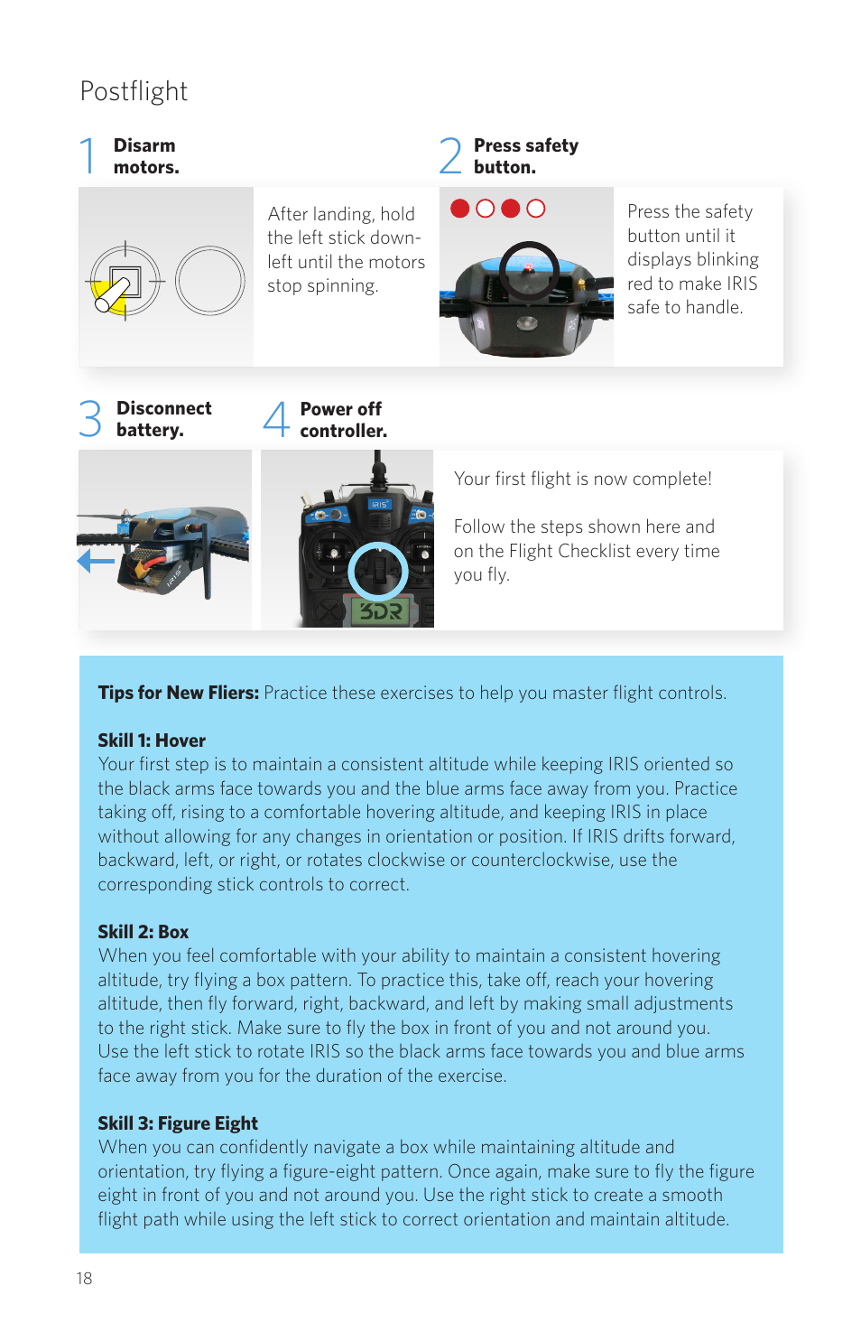 Postflight | 3D Robotics IRIS Plus User Manual | Page 20 / 24