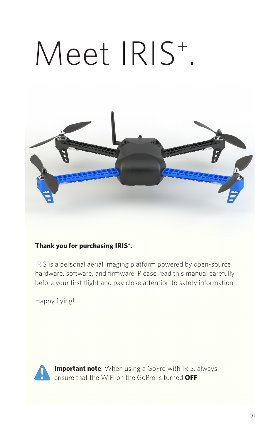 Meet iris | 3D Robotics IRIS Plus User Manual | Page 3 / 24