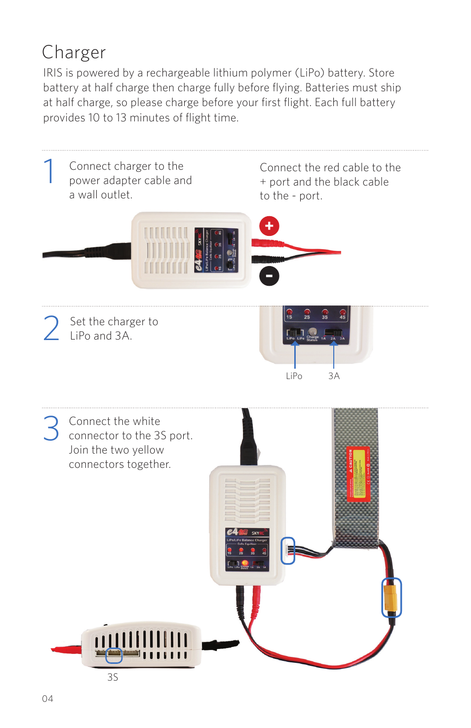 Charger | 3D Robotics IRIS User Manual | Page 6 / 24