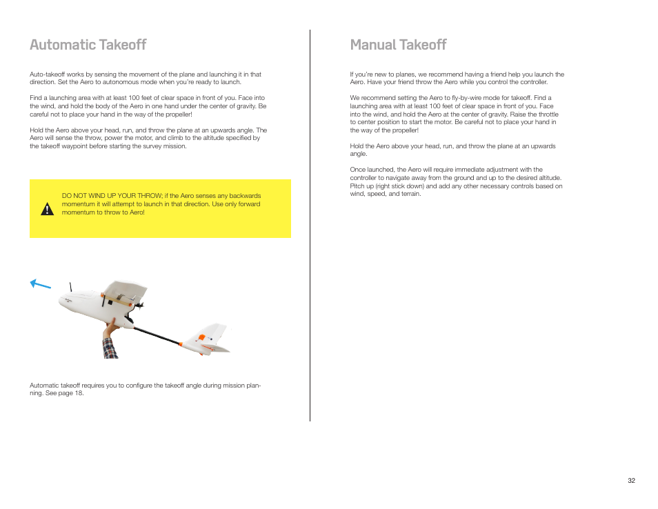 Manual takeoff automatic takeoff | 3D Robotics Aero-M User Manual | Page 33 / 47